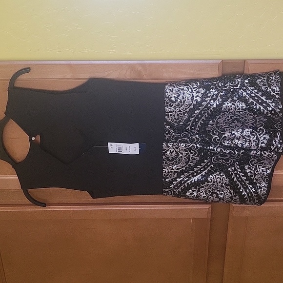 One Clothing Sweetheart Neck Cocktail Romper Evening Shorts Sequin Black - Picture 5 of 12